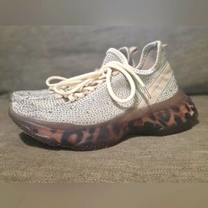 Very G HELLA Cream Rhinestone Chunky Women's Sneakers Size 9